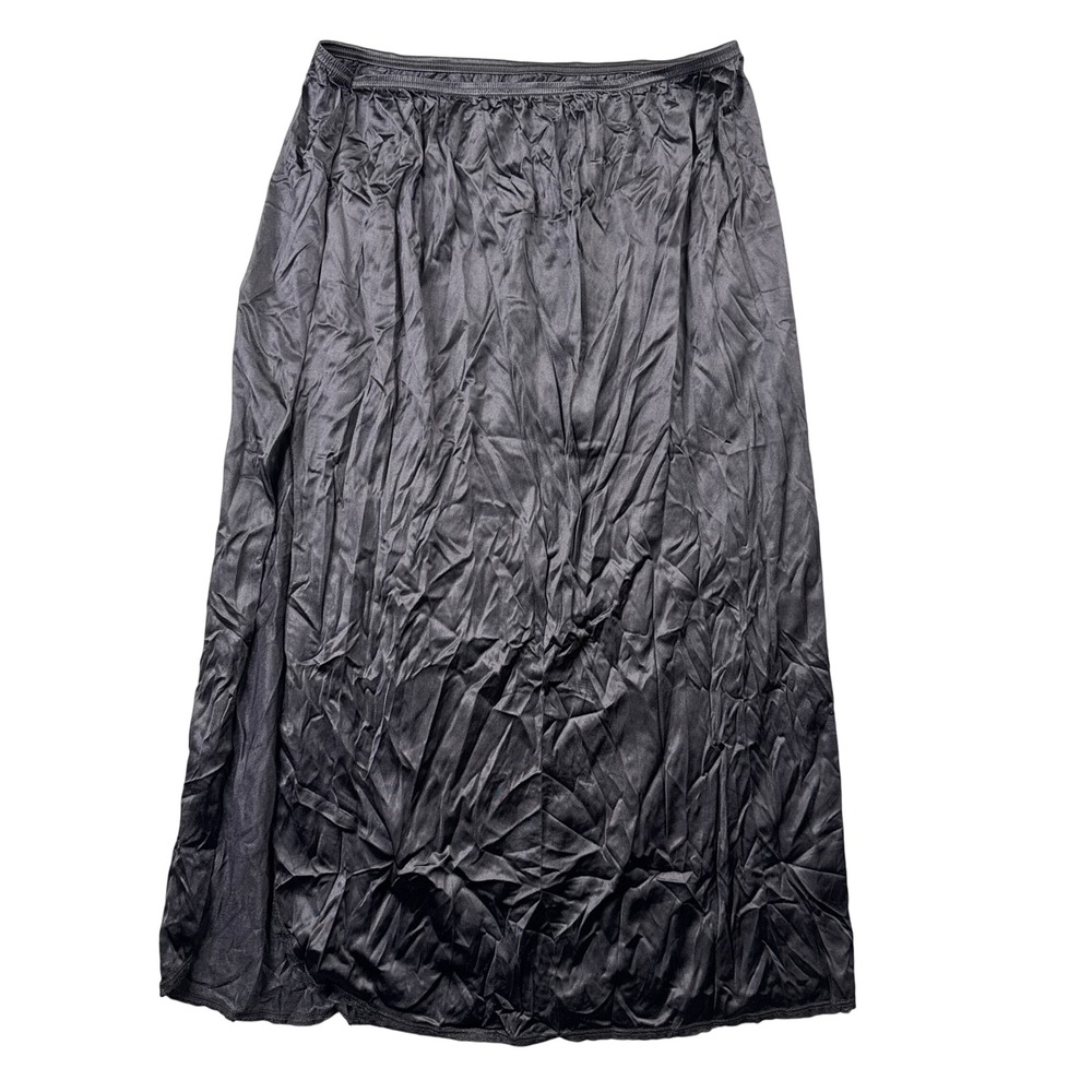 Vassarette Black Maxi Half Slip Skirt Size 32 XL 44 Lingerie Underwear